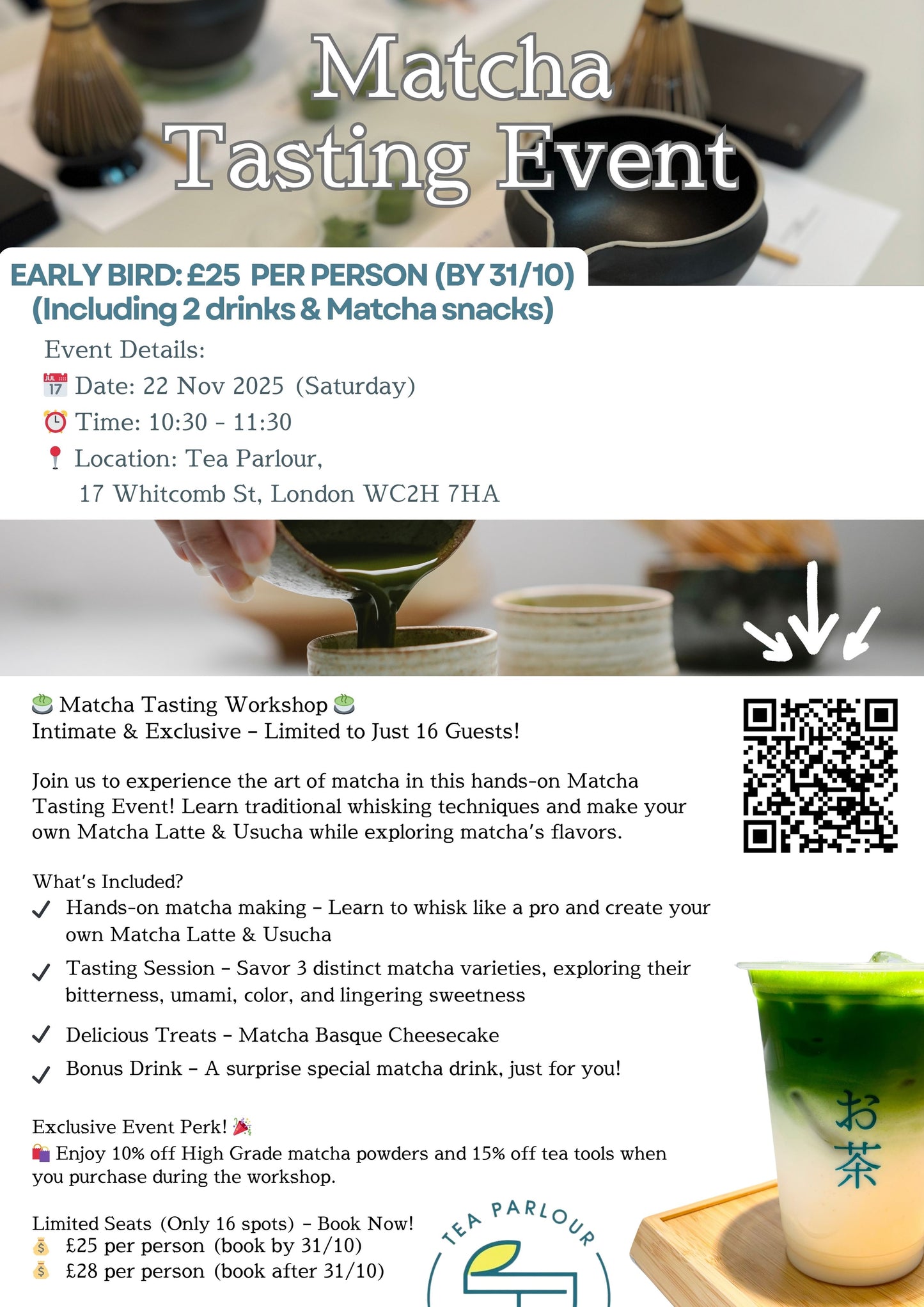 Matcha Workshop on 22/Nov (Early Bird)